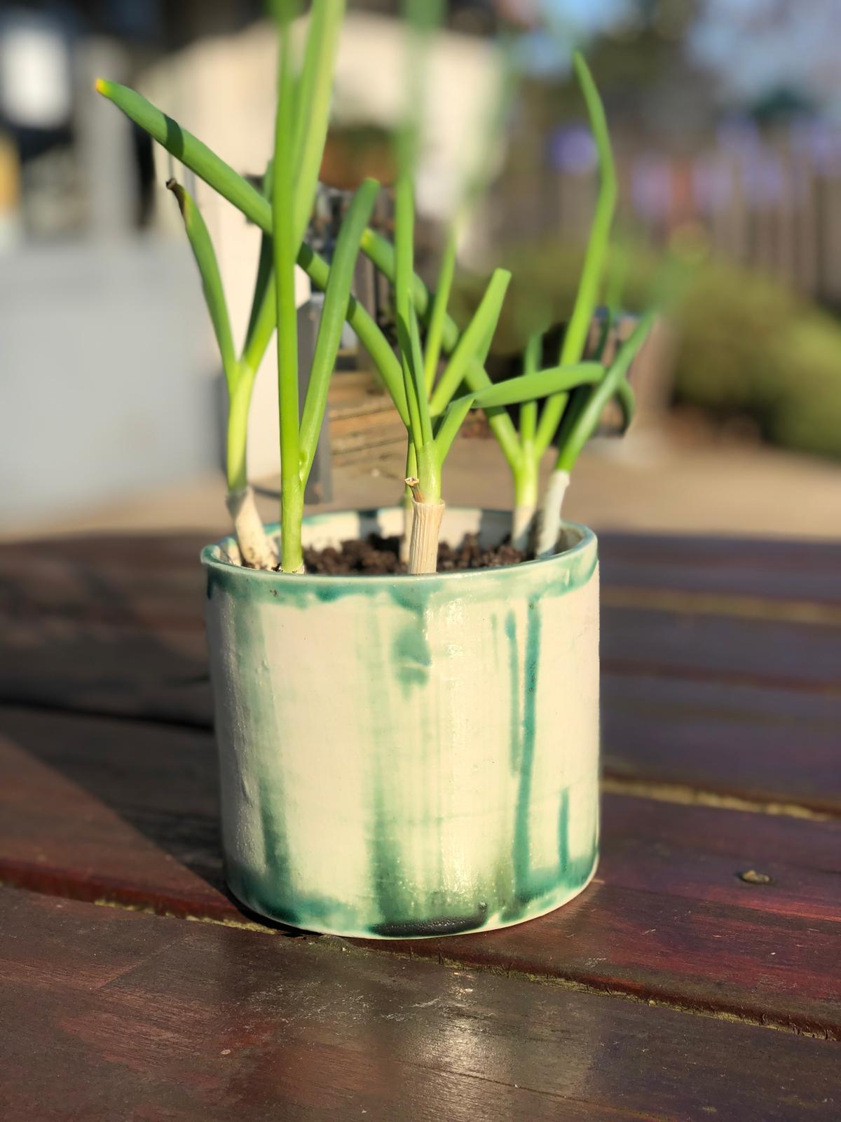 Greene King ceramic table number holder in use on pub table